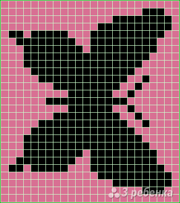 Схема фенечки прямым плетением 10384