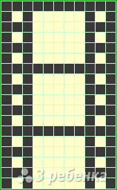 Схема фенечки прямым плетением 10622