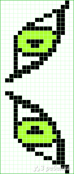Схема фенечки прямым плетением 11293