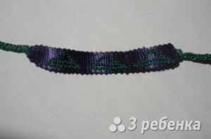 Схема фенечки прямым плетением 12938