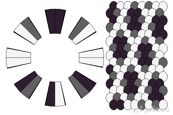 Схема фенечки кумихимо 12343