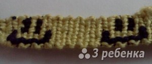 Схема фенечки прямым плетением 13122