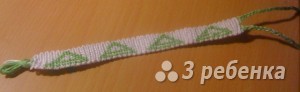 Схема фенечки прямым плетением 12938