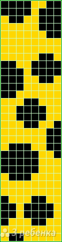 Схема фенечки прямым плетением 12984
