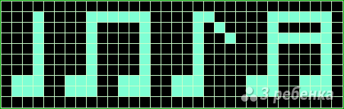 Схема фенечки прямым плетением 13084