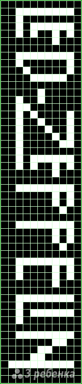 Схема фенечки прямым плетением 13109