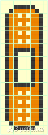 Схема фенечки прямым плетением 12991