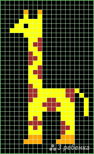 Схема фенечки прямым плетением 13104