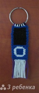 Схема фенечки прямым плетением 14381