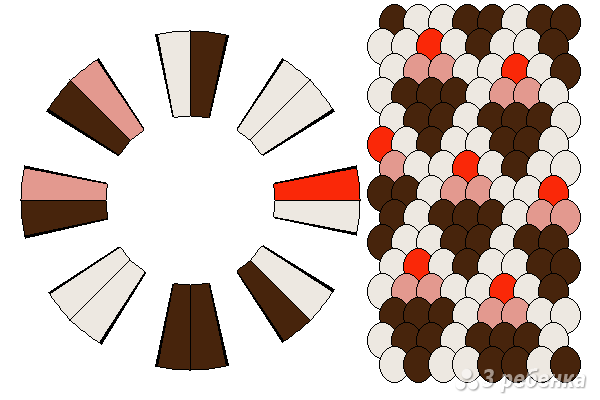 Схема фенечки кумихимо 15363
