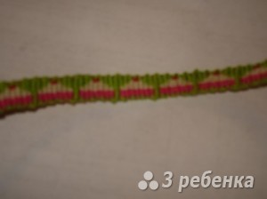 Схема фенечки прямым плетением 14586