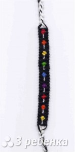 Схема фенечки прямым плетением 14580