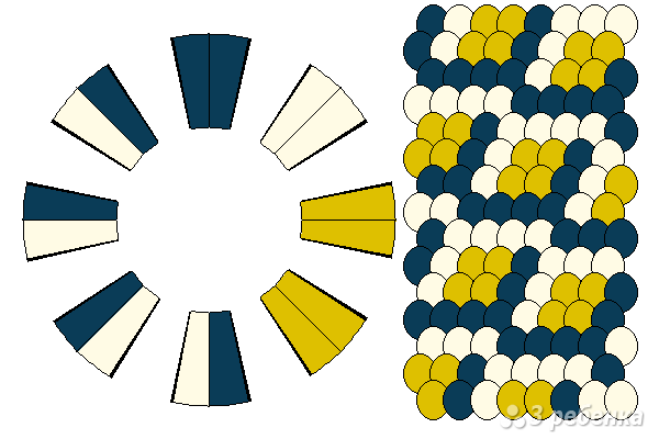 Схема фенечки кумихимо 15382