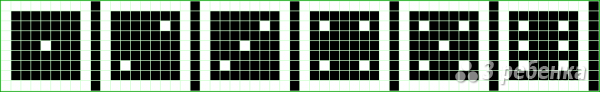 Схема фенечки прямым плетением 14624