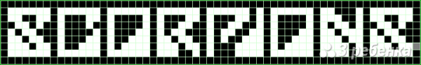 Схема фенечки прямым плетением 14287
