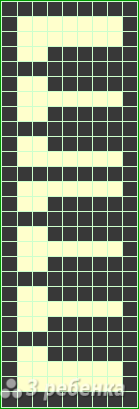 Схема фенечки прямым плетением 14540