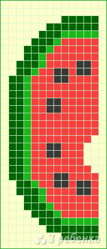 Схема фенечки прямым плетением 14281