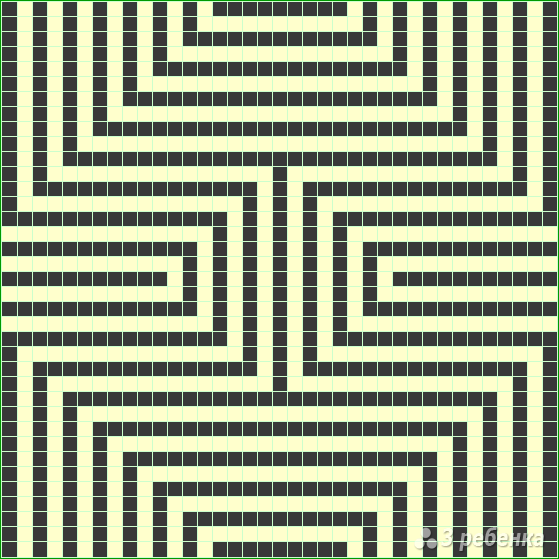 Схема фенечки прямым плетением 14307