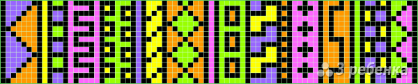 Схема фенечки прямым плетением 14470