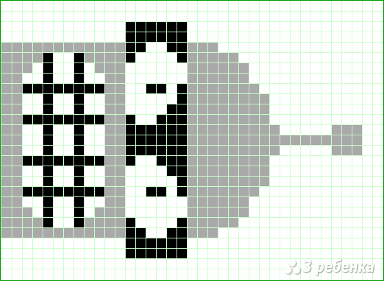 Схема фенечки прямым плетением 14545
