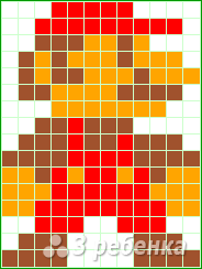 Схема фенечки прямым плетением 14563