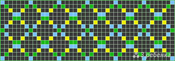 Схема фенечки прямым плетением 14436