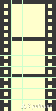 Схема фенечки прямым плетением 14407