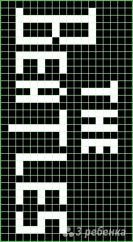 Схема фенечки прямым плетением 14592