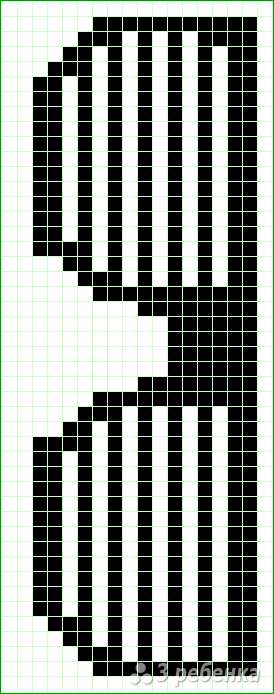 Схема фенечки прямым плетением 14574