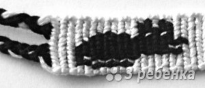 Схема фенечки прямым плетением 14834