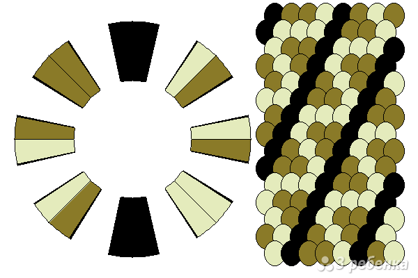 Схема фенечки кумихимо 15526