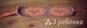 Схема фенечки прямым плетением 14714