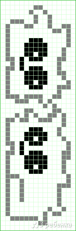 Схема фенечки прямым плетением 14969