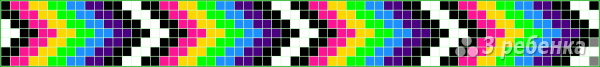 Схема фенечки прямым плетением 14951