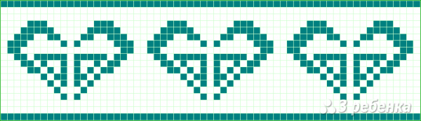 Схема фенечки прямым плетением 14939