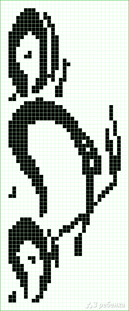 Схема фенечки прямым плетением 14652