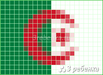 Схема фенечки прямым плетением Алжир