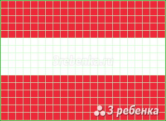 Схема фенечки прямым плетением Австрия