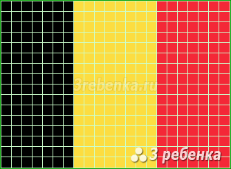 Схема фенечки прямым плетением Бельгия