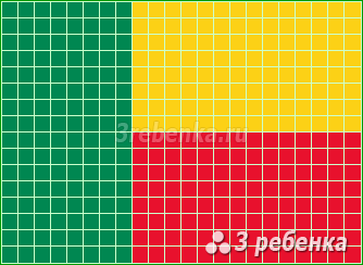 Схема фенечки прямым плетением Бенин