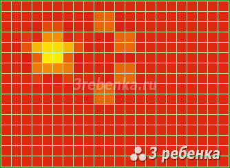 Схема фенечки прямым плетением Китай