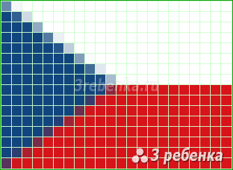 Схема фенечки прямым плетением Чешская Республика