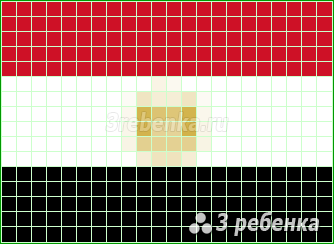 Схема фенечки прямым плетением Египет