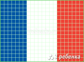 Схема фенечки прямым плетением Франция