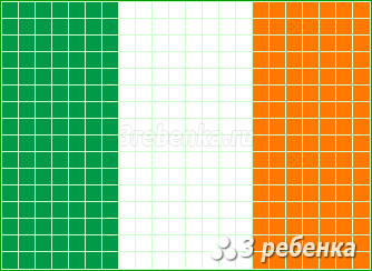 Схема фенечки прямым плетением Ирландия