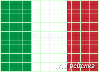 Схема фенечки прямым плетением Италия