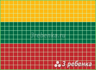 Схема фенечки прямым плетением Литва