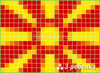 Схема фенечки прямым плетением Республика Македония