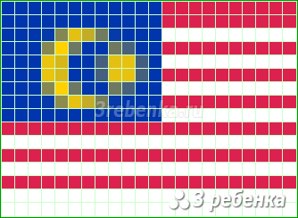 Схема фенечки прямым плетением Малайзия