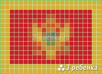 Схема фенечки прямым плетением Черногория